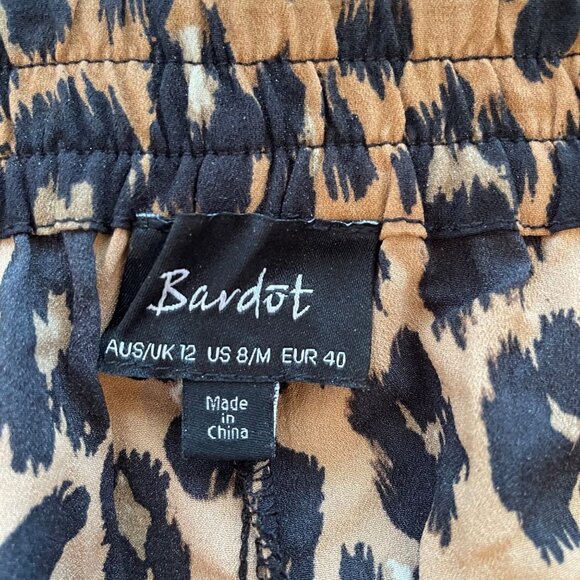 Bardot Leopard Print Flare Pants‎ Size 8 Bell Bottoms Y2K 70s Retro Animal Print - Picture 8 of 11